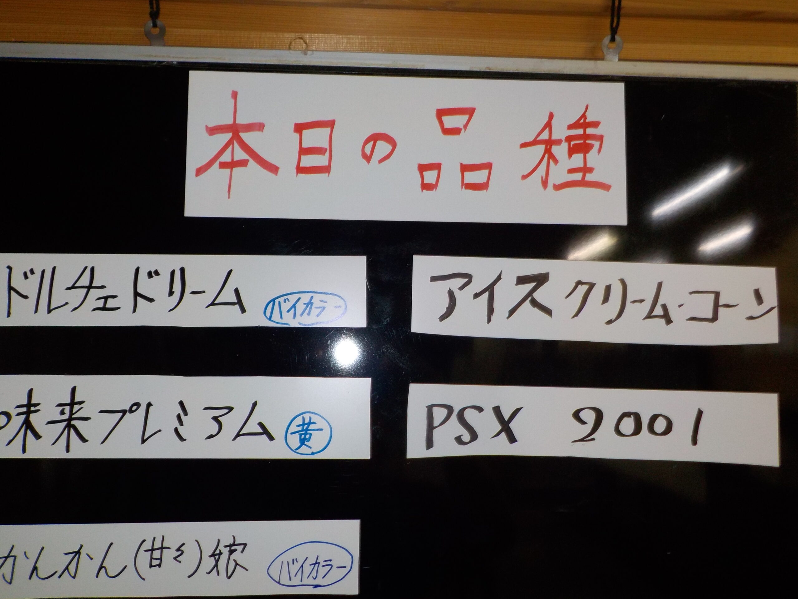 本日は5品種です。