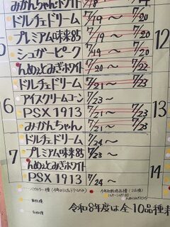 本日は４品種です。サイズとともに価格もダウンさせて本日も９時から営業開始です。