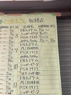 本日は5品種(?)です。一時、全滅と報告を受けていたシュガーピークと1913。スタッフが救えるものだけ収穫します、と言いました。