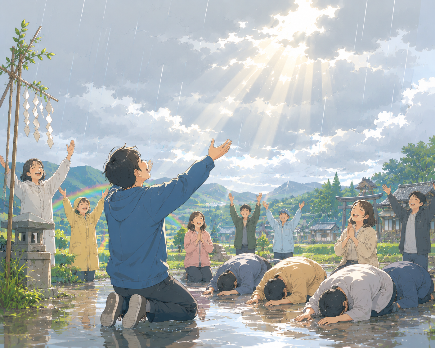 本日は臨時休業です。昨日、待望の夕立が降りました。天に感謝、感謝です。